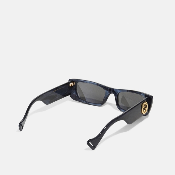 💯 - New Original Gucci Silver Rectangular Ladies Sunglasses GG0516S 013 52 - Picture 3 of 15